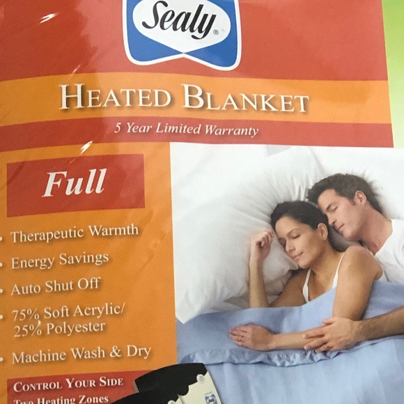 Sealy Bedding | Sealy Full Size Two Zones Electric Heated Blanket